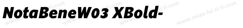 NotaBeneW03 XBold字体转换